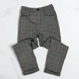 Urban Outfitters Trouser Cuffed Ankle Pants Size 2 Houndstooth Black Tan White